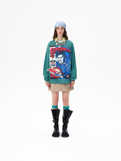 13DE MARZO Superman Bear Comic Sweater - 13DE MARZO