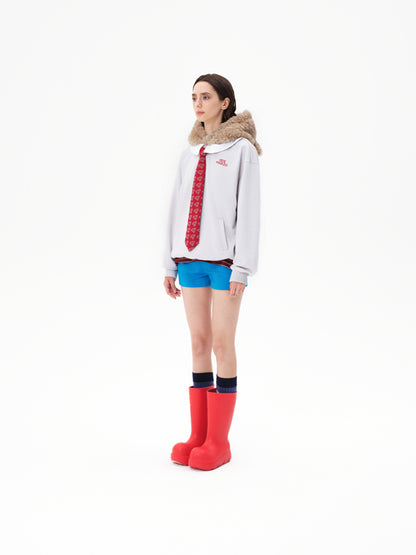 13DE MARZO Superman Bear Fuzzy Hoodie - 13DE MARZO