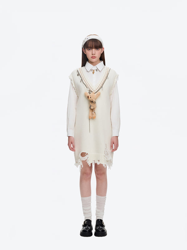 13DE MARZO Chains Knitted Vest Dress - 13DE MARZO