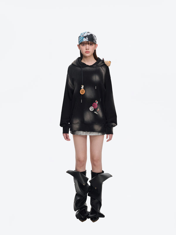 13DE MARZO Badge Retro Hoodie - 13DE MARZO