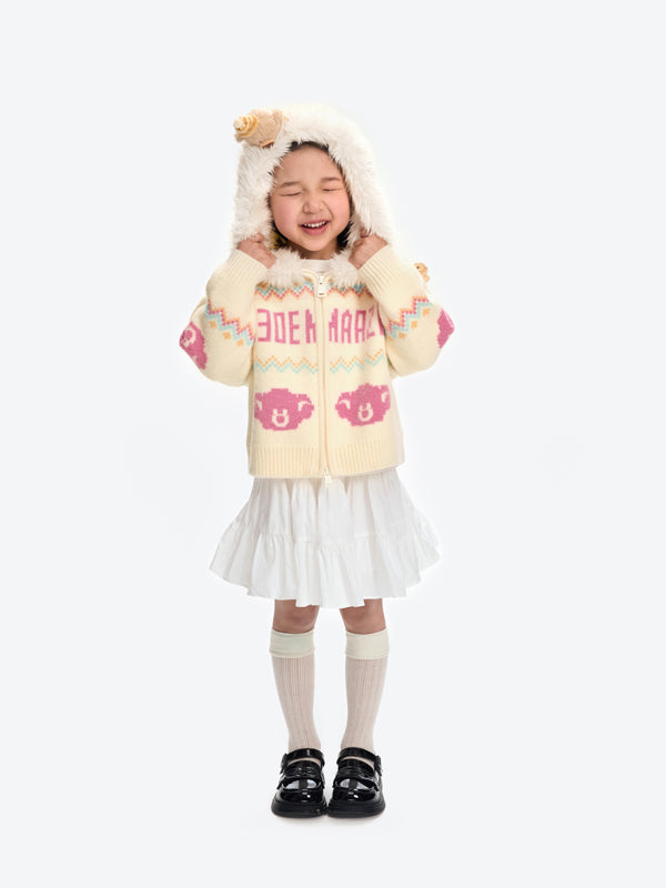 13DE MARZO Babybear Fair lsle Zip Hoodie - 13DE MARZO