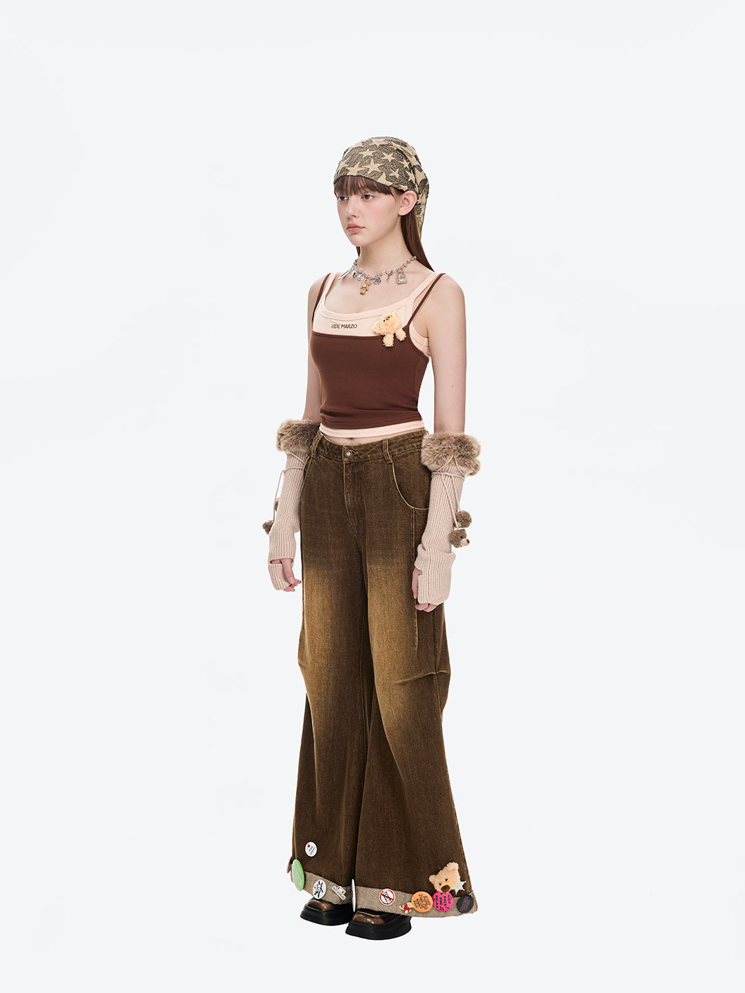 13DE MARZO Doozoo Fuzzy Socks Brown - 13DE MARZO