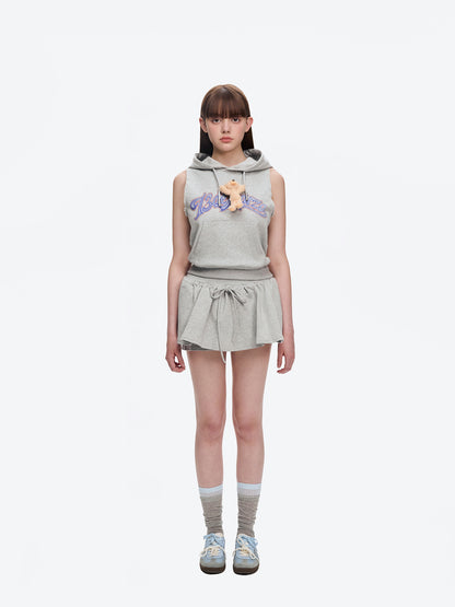 13DE MARZO Doozoo Printed Hooded Vest - 13DE MARZO