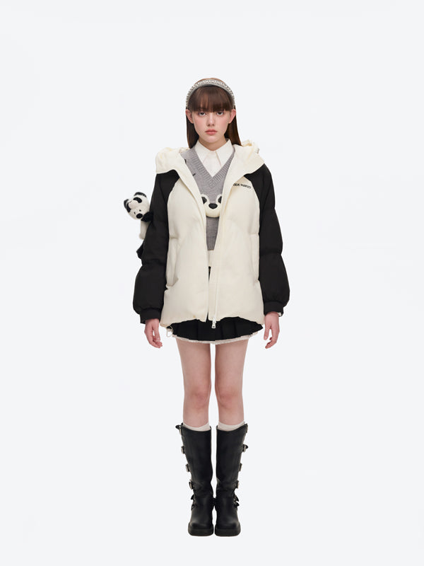 13DE MARZO Panda Bear Puffer Jacket - 13DE MARZO