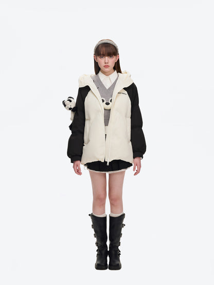 13DE MARZO Panda Bear Puffer Jacket - 13DE MARZO