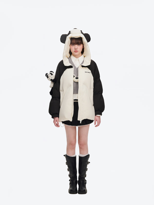 13DE MARZO Panda Bear Puffer Jacket - 13DE MARZO