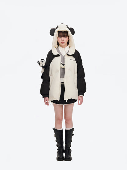 13DE MARZO Panda Bear Puffer Jacket - 13DE MARZO