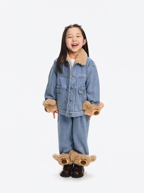 13DE MARZO BabyBear Cuffed Denim Jacket - 13DE MARZO