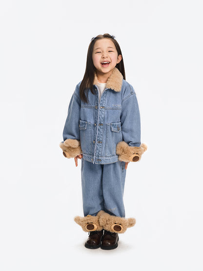 13DE MARZO BabyBear Cuffed Denim Jacket - 13DE MARZO