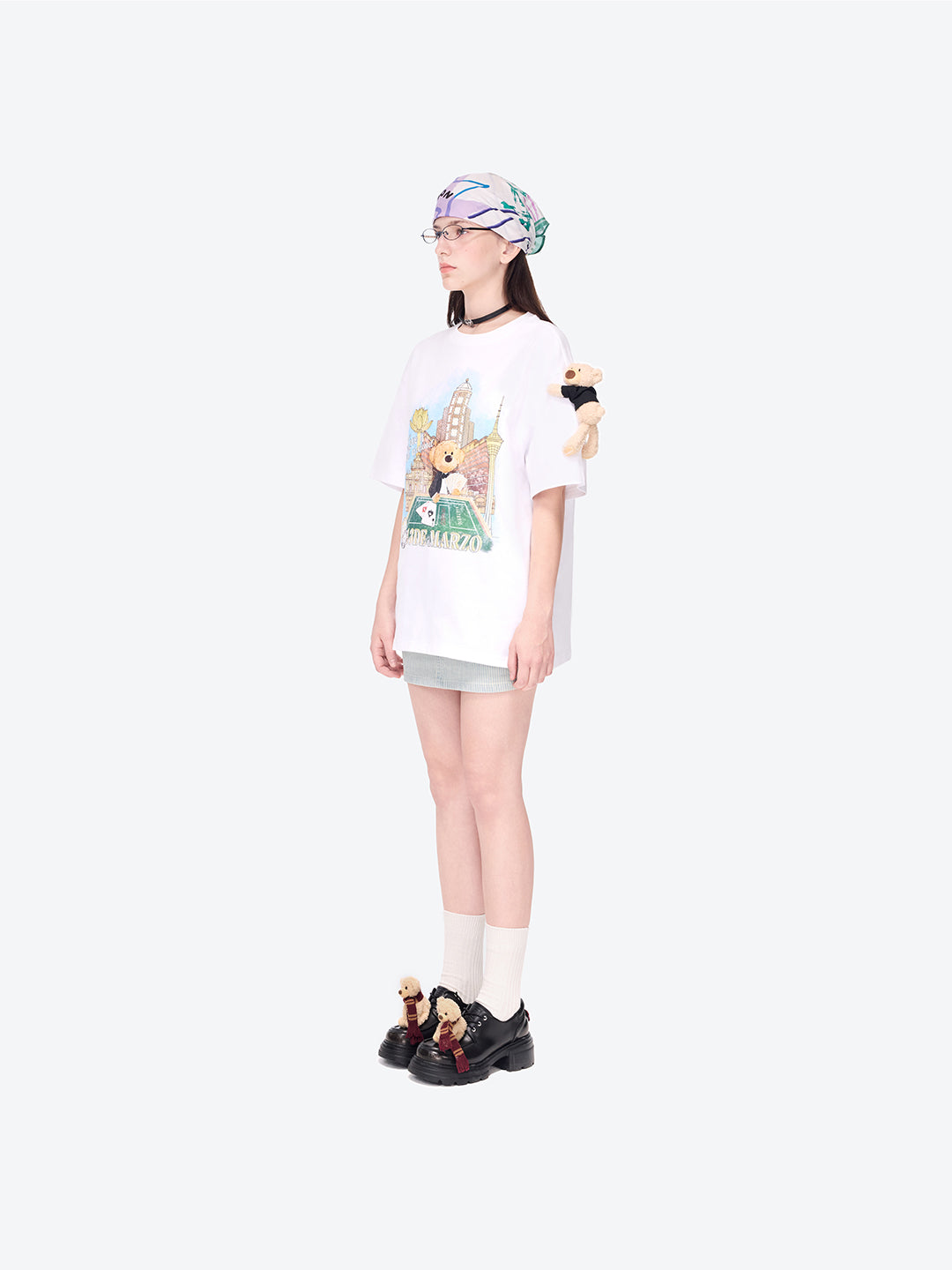 13DE MARZO Bear Macau Resort T-shirt White