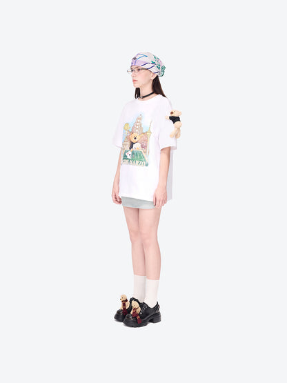 13DE MARZO Bear Macau Resort T-shirt White