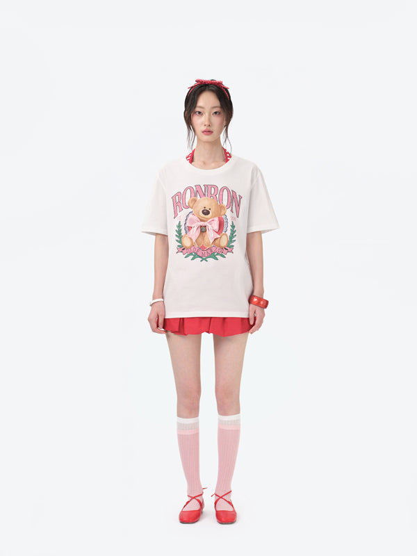 13DE MARZO RONRON Bear Ribbon Tee - 13DE MARZO