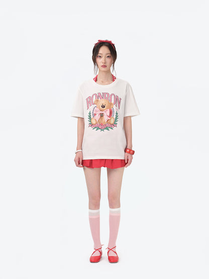 13DE MARZO RONRON Bear Ribbon Tee - 13DE MARZO