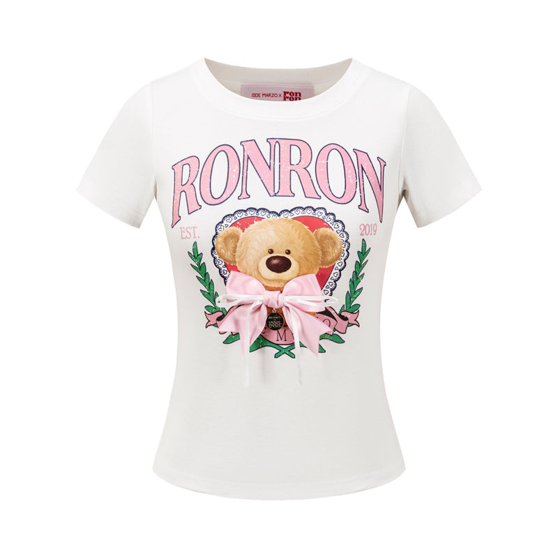 13DE MARZO RONRON Bear Ribbon Slim Top - 13DE MARZO
