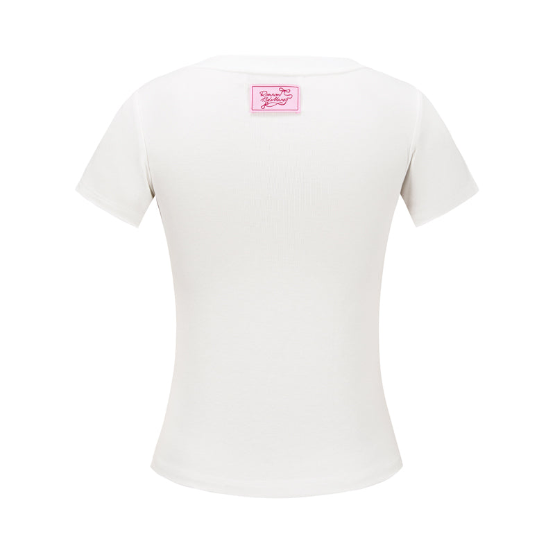 13DE MARZO RONRON Bear Ribbon Slim Top - 13DE MARZO