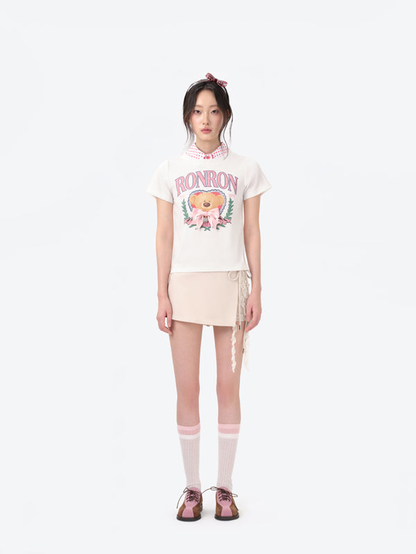 13DE MARZO RONRON Bear Ribbon Slim Top - 13DE MARZO