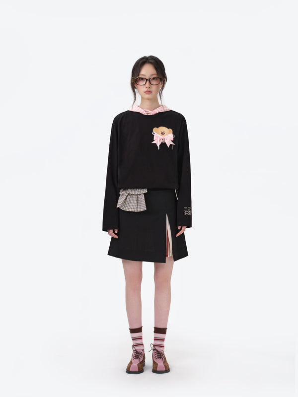 13DE MARZO RONRON Bear Ribbon Sweatshirt - 13DE MARZO