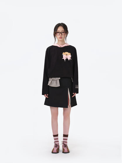 13DE MARZO RONRON Bear Ribbon Sweatshirt - 13DE MARZO