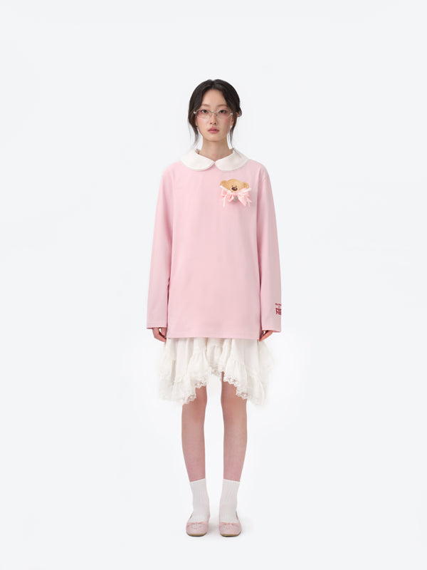 13DE MARZO RONRON Bear Ribbon Sweatshirt - 13DE MARZO