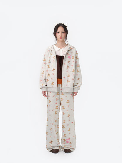 13DE MARZO RONRON Bear All-Over Sweatpants - 13DE MARZO