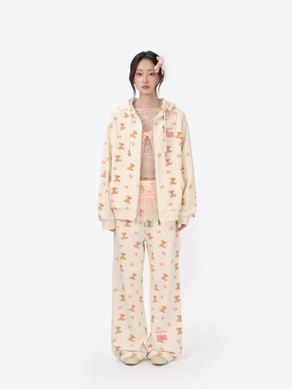 13DE MARZO RONRON Bear All-Over Sweatpants - 13DE MARZO