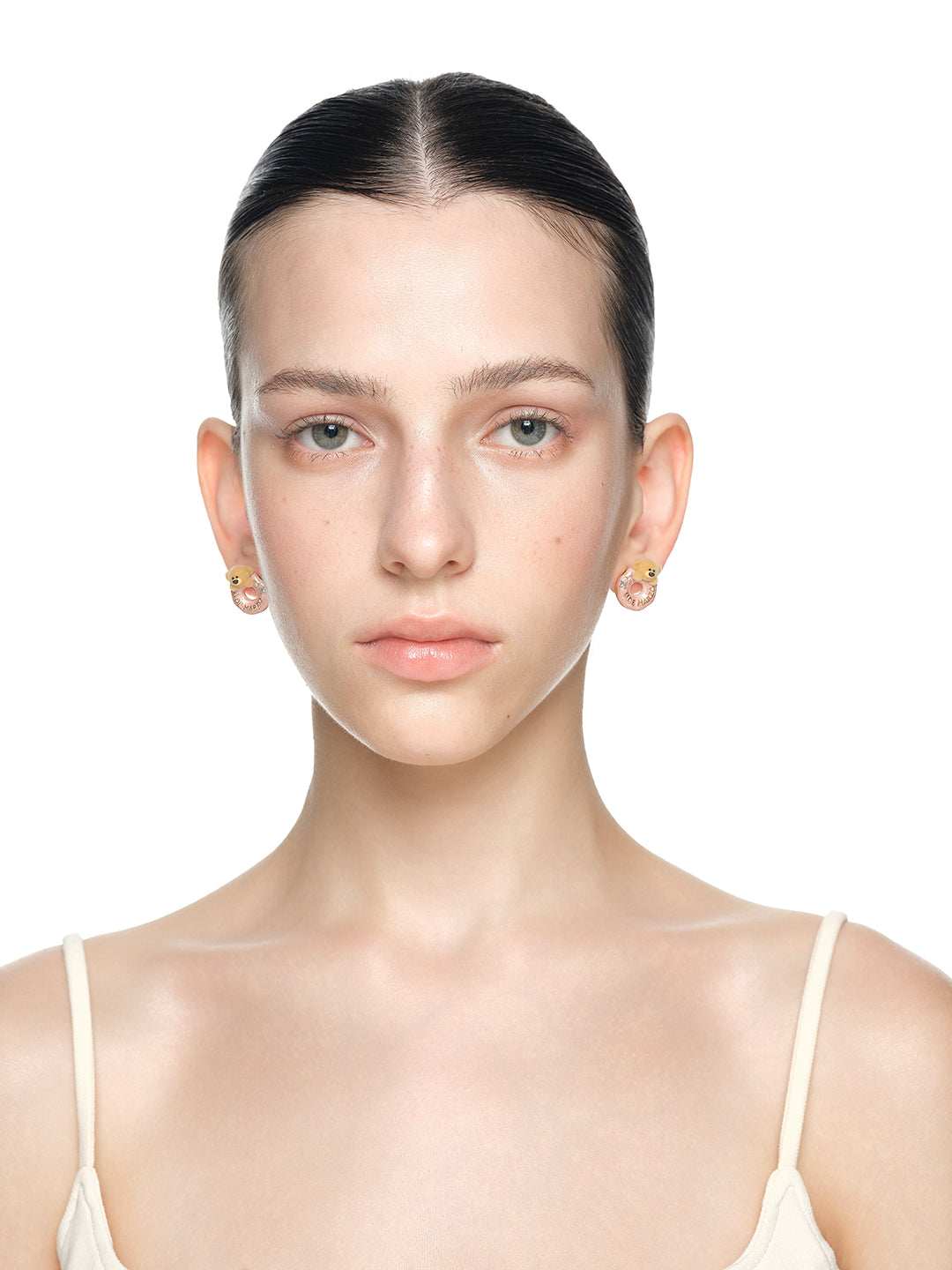 13DE MARZO Donut Bear Earring Golden - 13DE MARZO