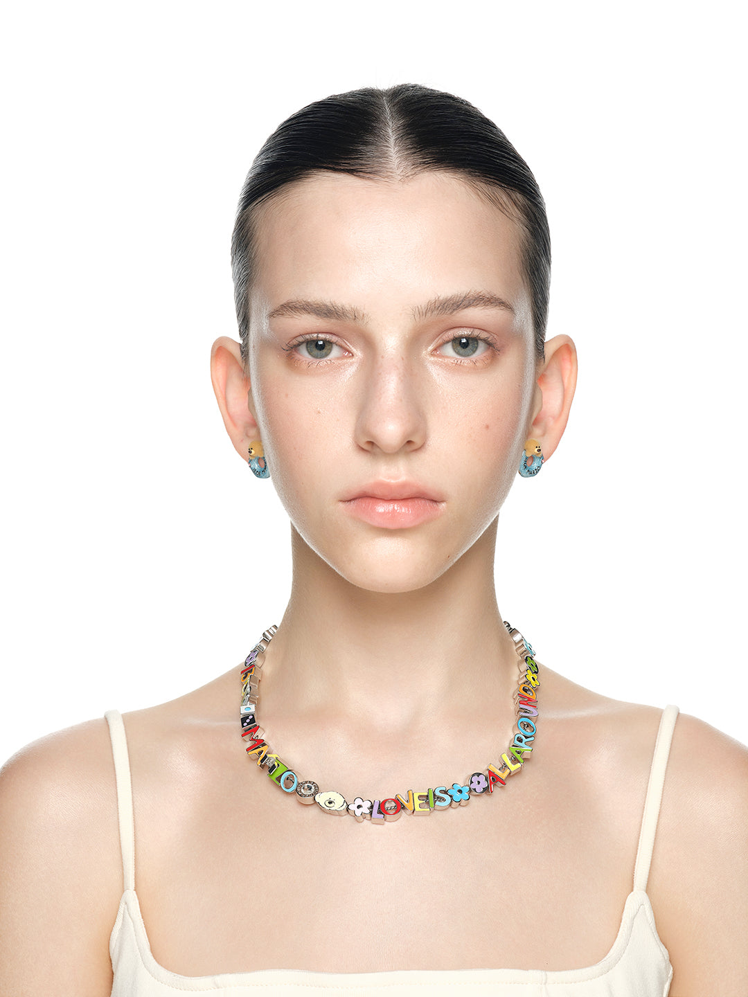 13DE MARZO Donut Bear Earring Silver - 13DE MARZO