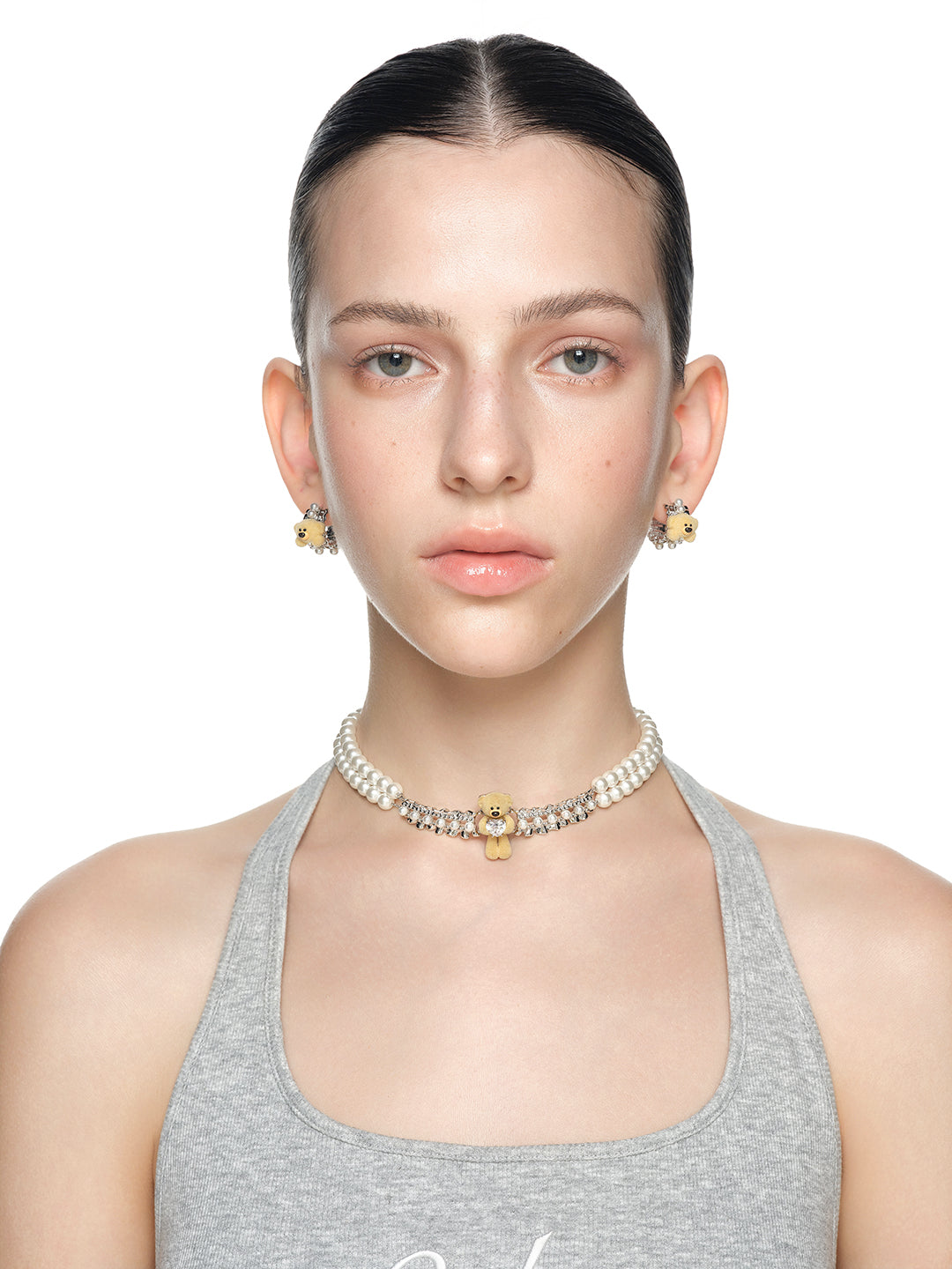 13DE MARZO Bear Pearl Earring - 13DE MARZO