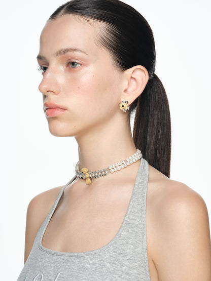 13DE MARZO Bear Pearl Earring - 13DE MARZO