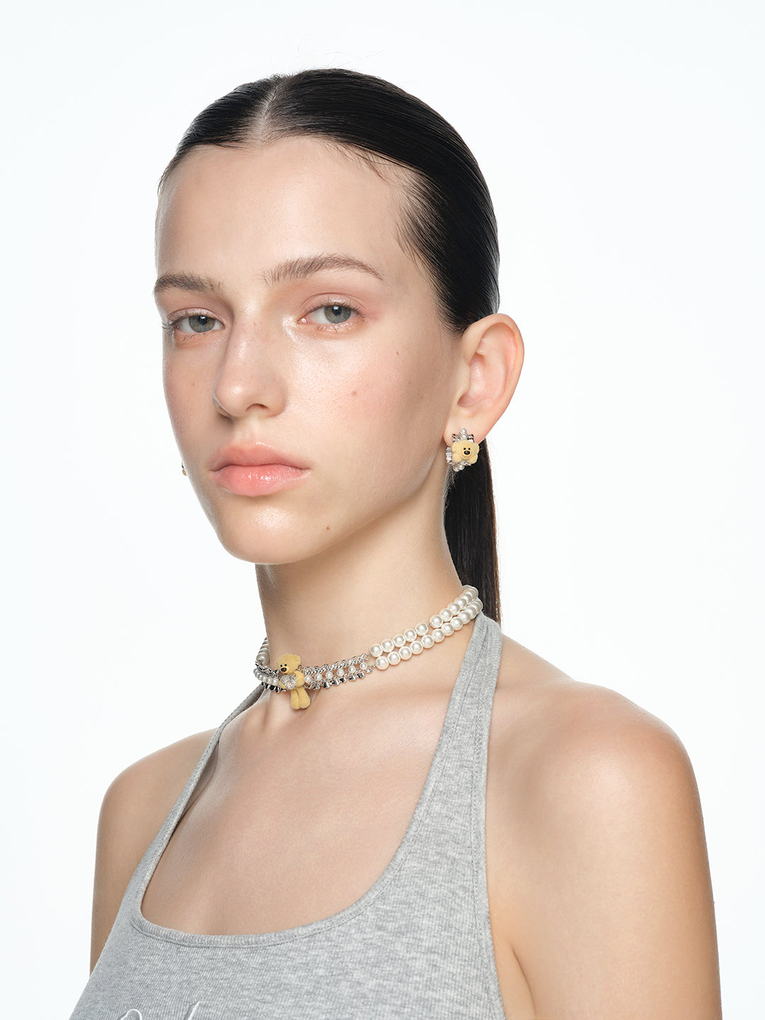 13DE MARZO Bear Pearl Earring - 13DE MARZO