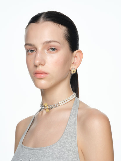 13DE MARZO Bear Pearl Earring - 13DE MARZO