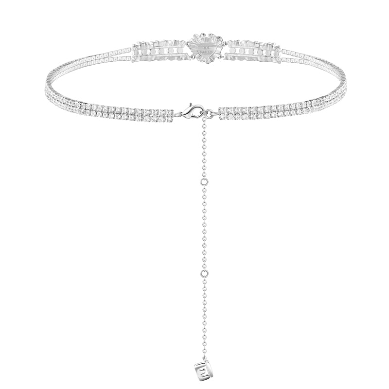 13DE MARZO Bear Pearl Bow Zircon Necklace - 13DE MARZO