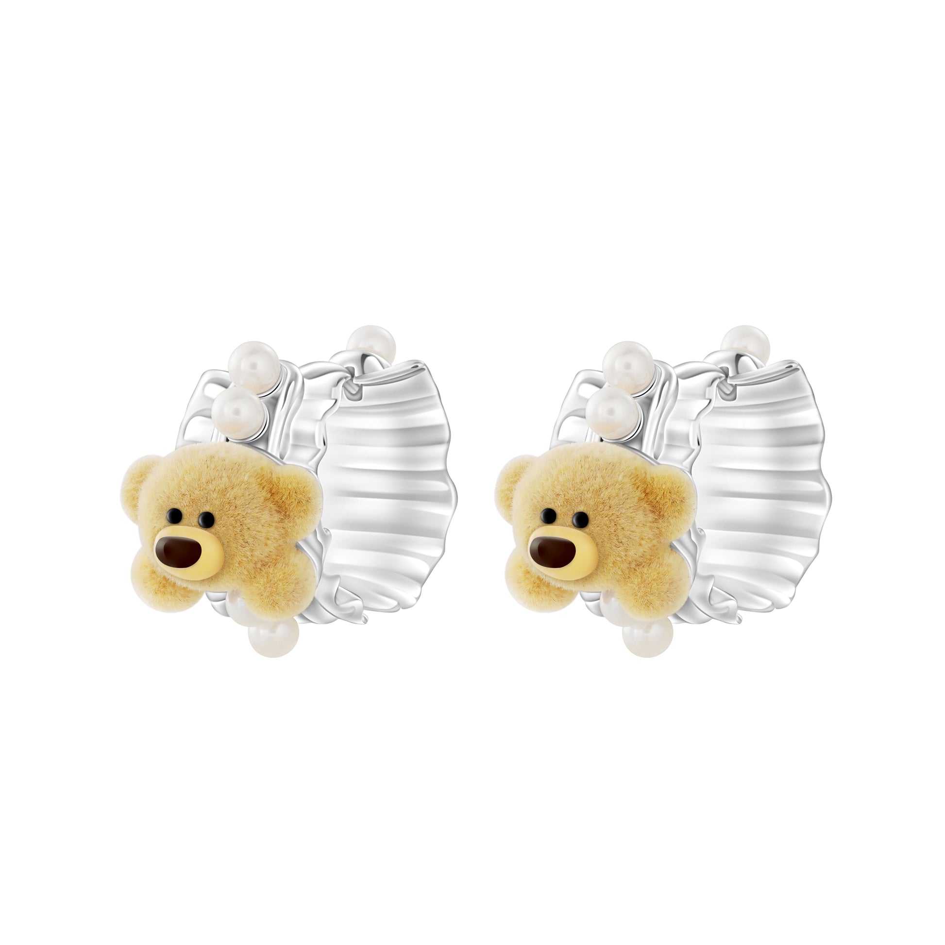 13DE MARZO Bear Pearl Earring - 13DE MARZO