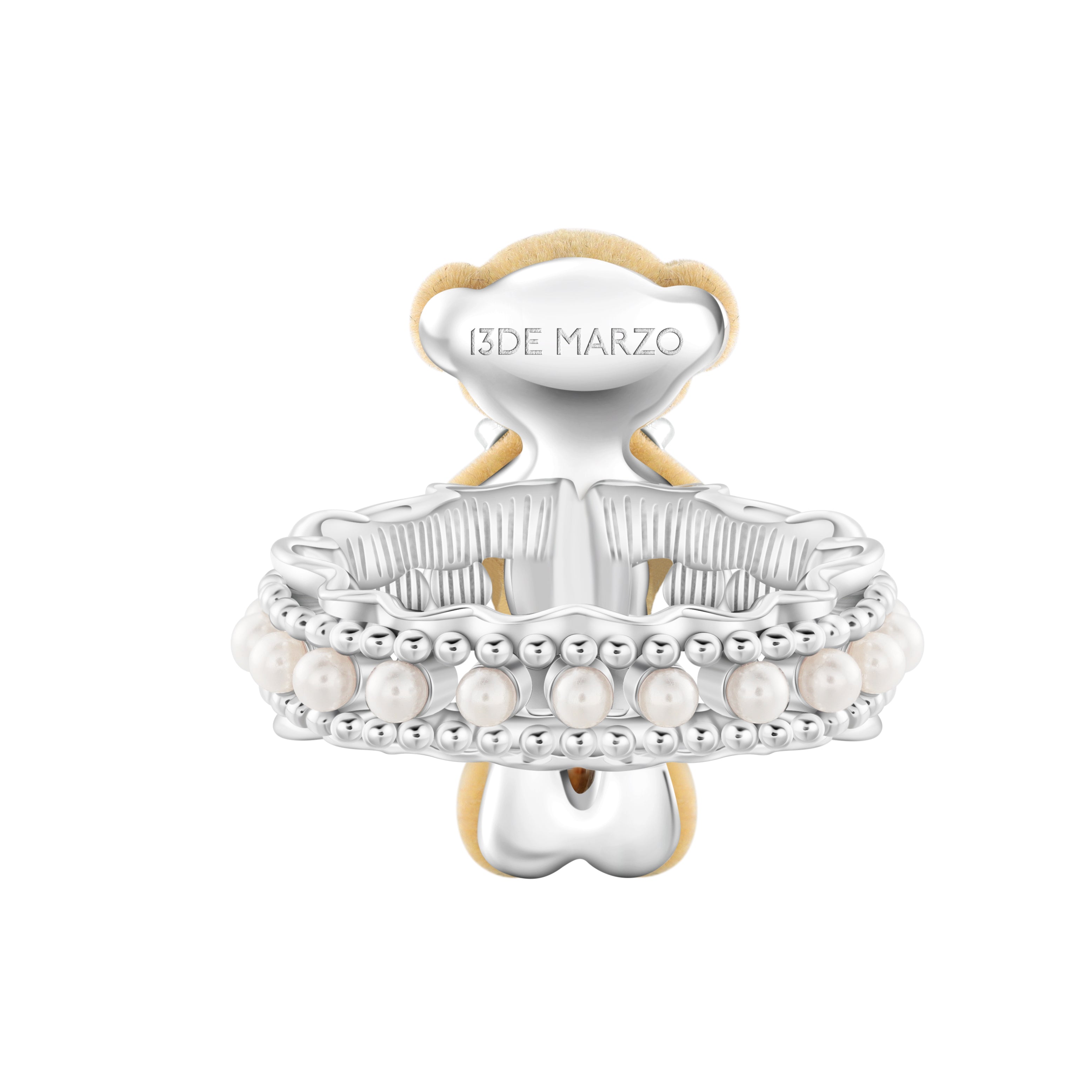 13DE MARZO フィギュア 13DE MARZO｜Bear Pearl Zircon Heart Ring