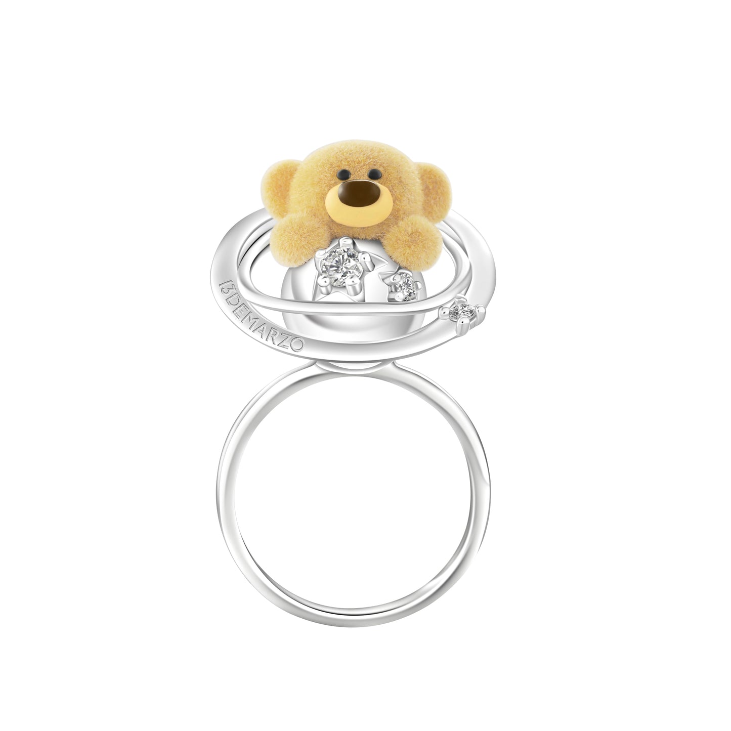 13DE MARZO Bear Planet Zircon Ring - 13DE MARZO