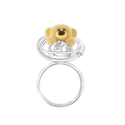 13DE MARZO Bear Planet Zircon Ring - 13DE MARZO