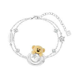 13DE MARZO Bear Planet  Zircon Double Bracelet