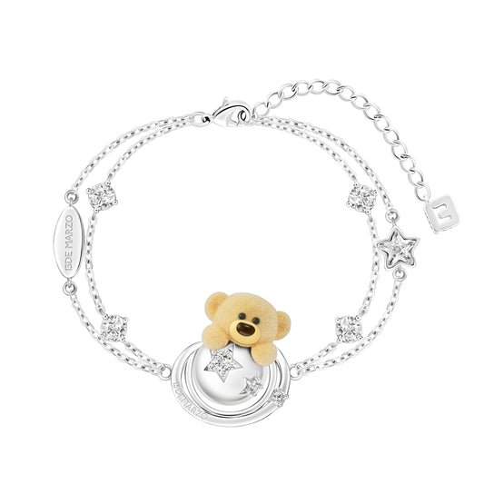 13DE MARZO Bear Planet  Zircon Double Bracelet - 13DE MARZO