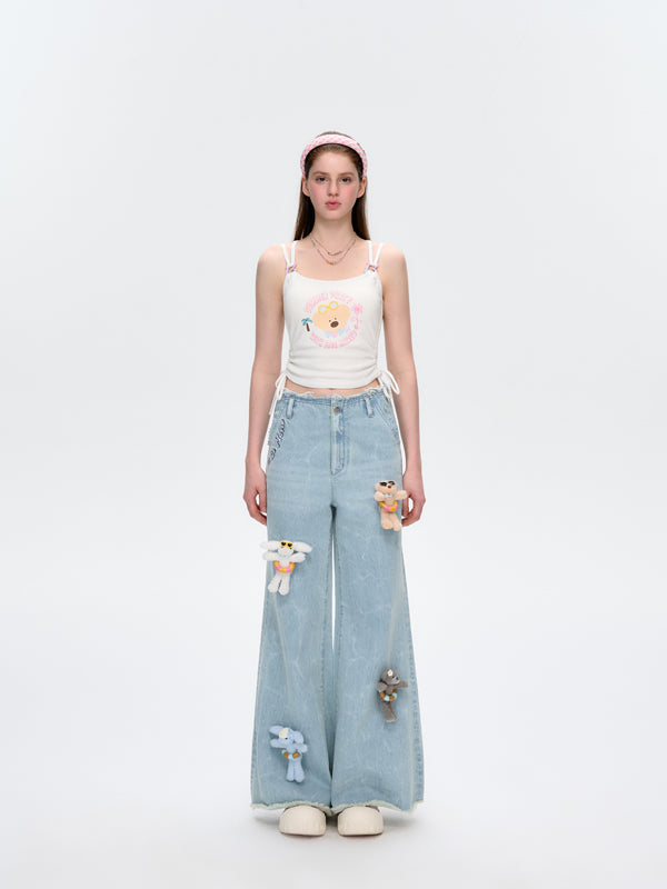 13DE MARZO Holiday Plushies Denim Jeans - 13DE MARZO