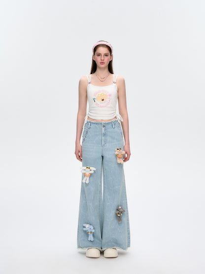 13DE MARZO Holiday Plushies Denim Jeans - 13DE MARZO