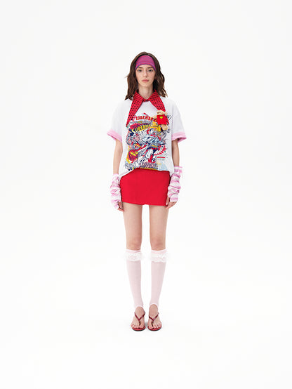 13DE MARZO Superman Bear Illustrated T-shirt - 13DE MARZO