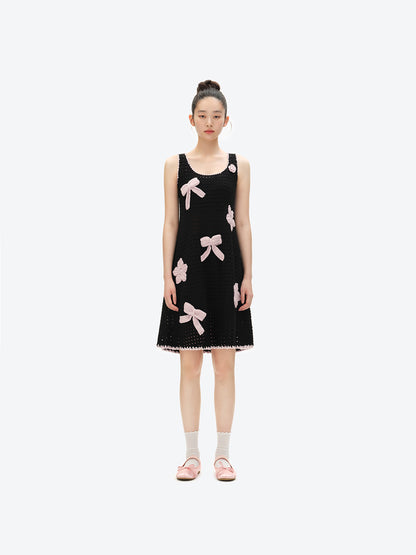 13DE MARZO Crochet Style Knitted Dress