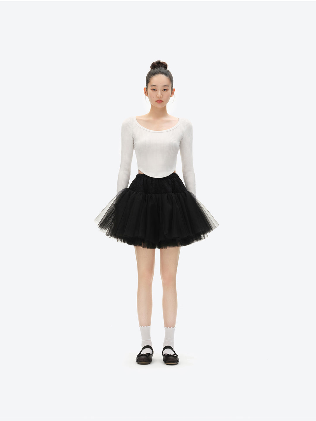 13DE MARZO Bow Lace Short Skirt