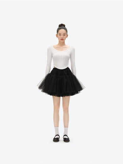 13DE MARZO Bow Lace Short Skirt