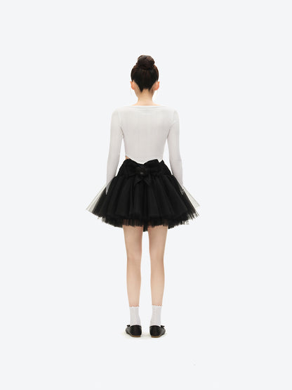 13DE MARZO Bow Lace Short Skirt