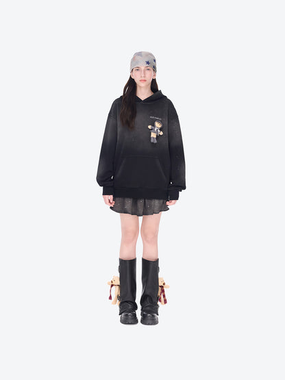 13DE MARZO Rainy Day Hoodie Black