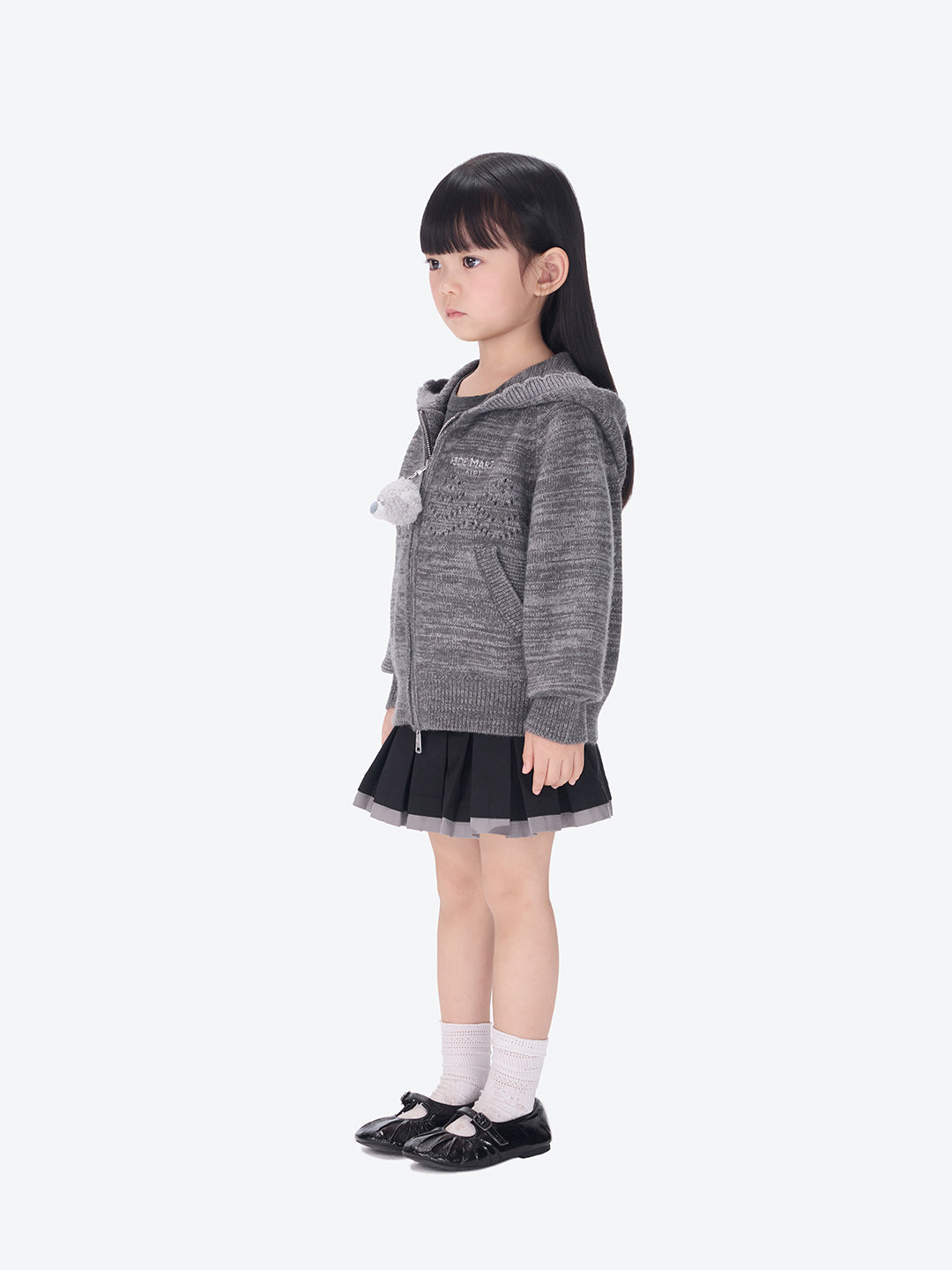 13DE MARZO BabyBear Pleated Dress Black