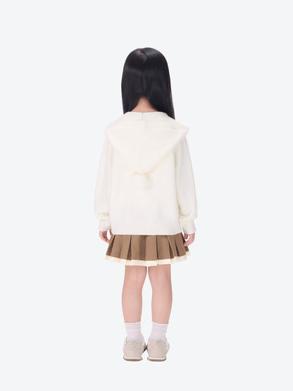 13DE MARZO BabyBear Pleated Dress Khaki