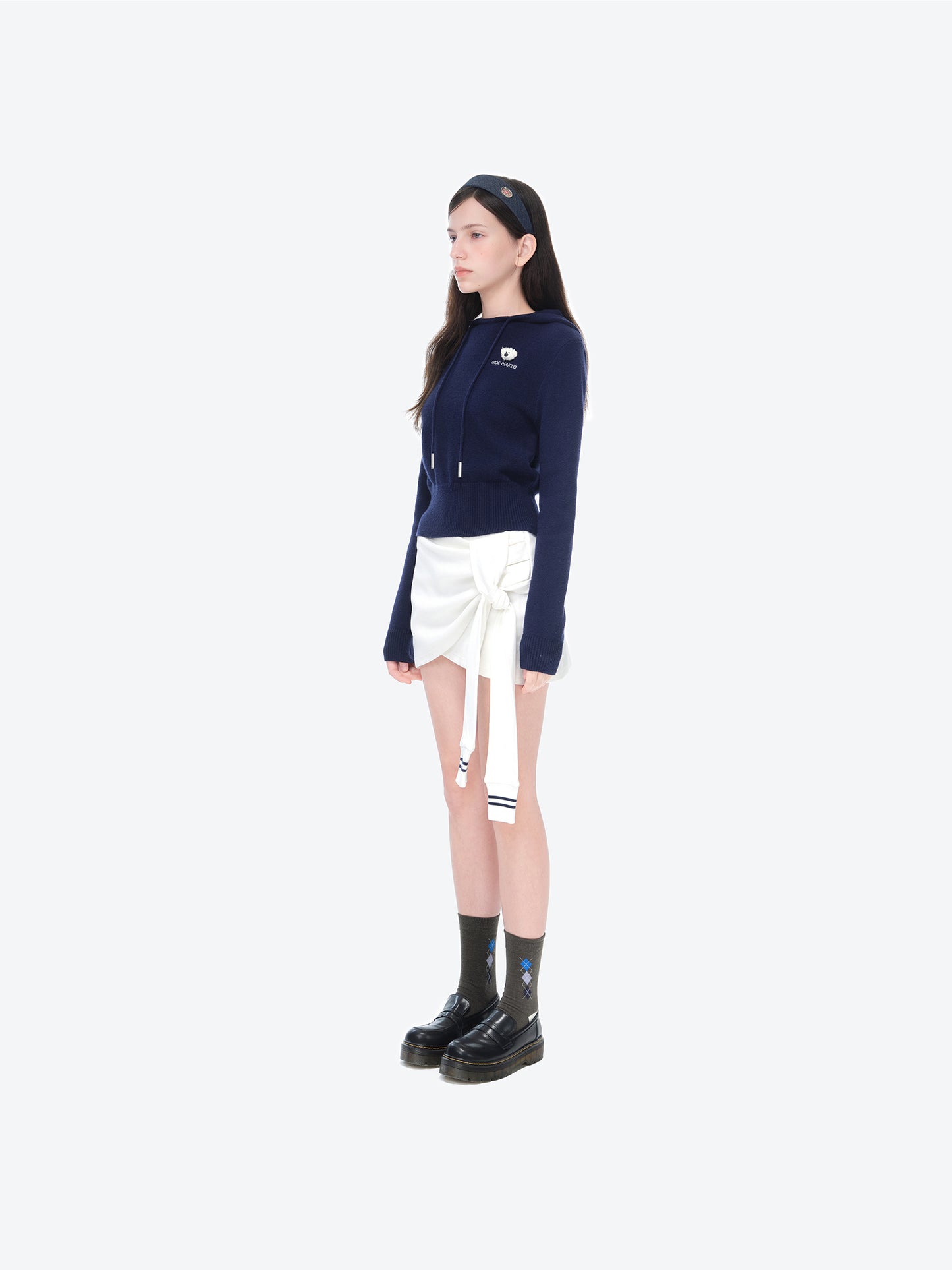 13DE MARZO Mini Logo Tight Sweater Navy Blue - 13DE MARZO