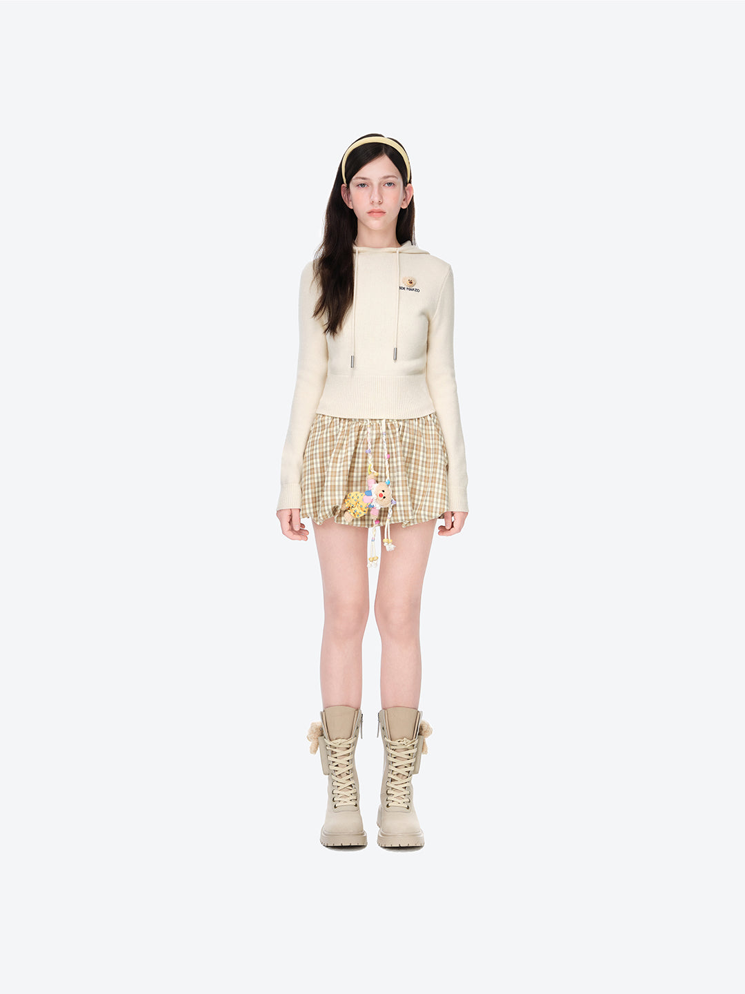 13DE MARZO Flattering A-Line Bloomer Skirt Khaki